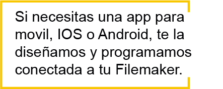 App para IOS y Android con Filemaker. 