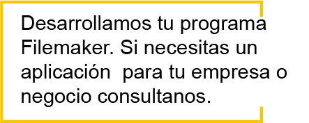 Somos programadores Filemaker, si necesitas una aplicación Filemaker te la desarrollamos