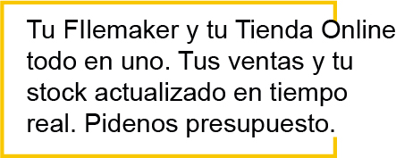 Tiendas online desarrolladas a medida y enlazadas a tu programa Filemaker