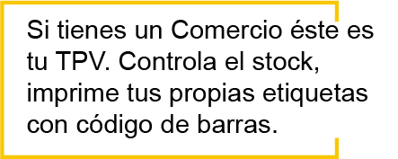 Con el tpv Sig Pyme controla el stock de tu comercio y realiza etiquetas con codigo de narras